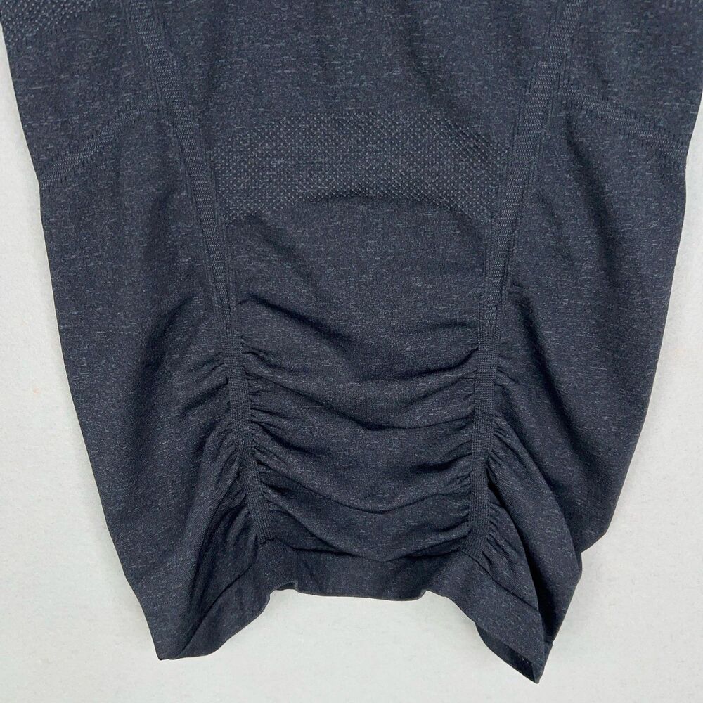 Athleta Top Womens XS Black Fast Track Racer Ruched Athletic Yoga Gym Training - Picture 3 of 12